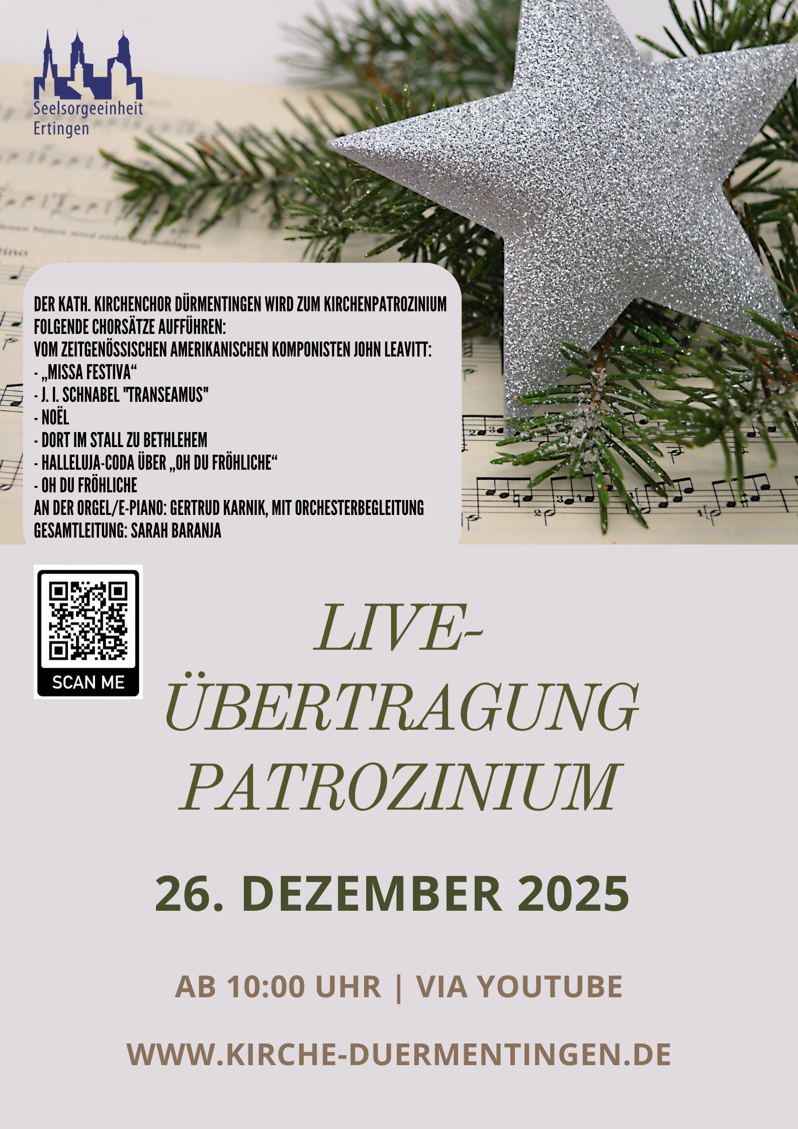 Live-Übertragung Patrozinium St. Johannes Ev. 2025